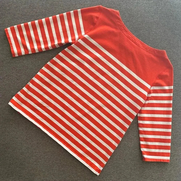 Anthropologie MAEVE Striped Button Top Boat Neck Small - Picture 4 of 9